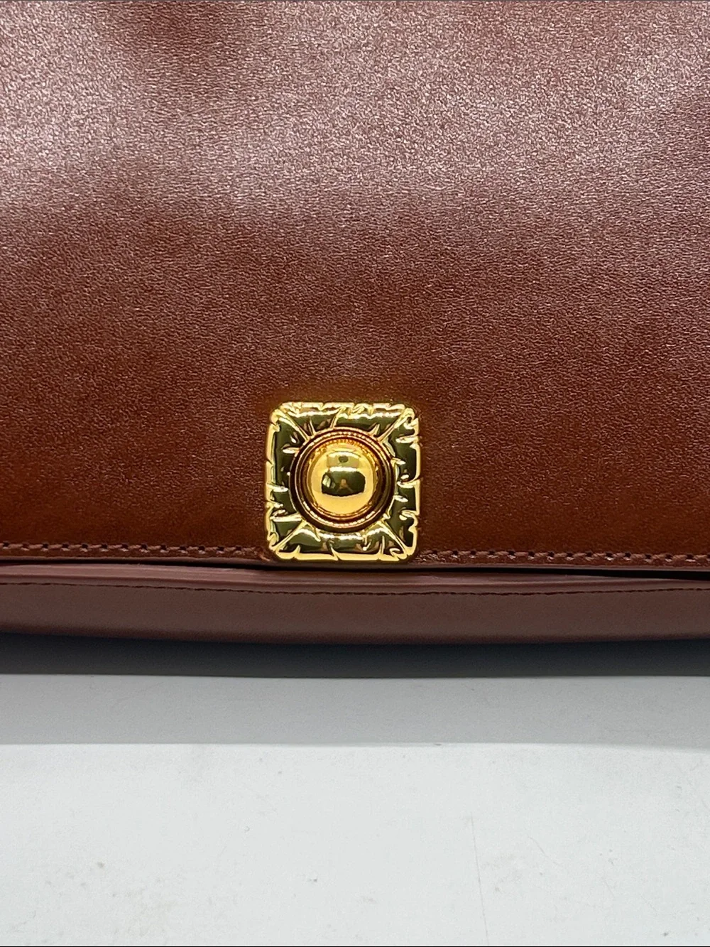 Charles & Keith NWT Luxurious Chocolate Brown Leather Shoulder Bag 🌸🌸
